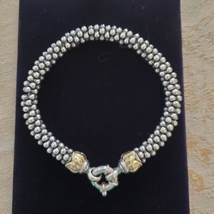 LAGOS - Caviar bracelet, Sterling Silver and 18K Gold